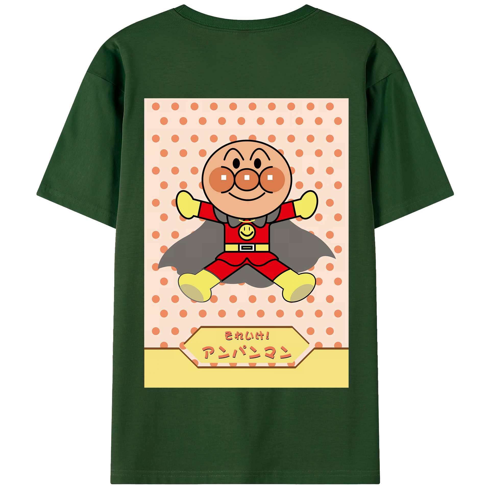 （画像用） アンパンマン Anpanman 綿100％半袖Tシャツ（背面プリント）